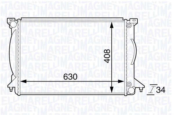 MAGNETI MARELLI Radiators, Motora dzesēšanas sistēma 350213143900